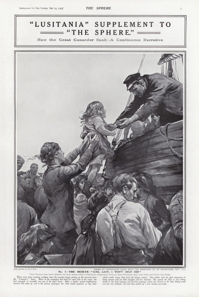 The sinking of the Lusitania, World War I by Addison Thomas Millar